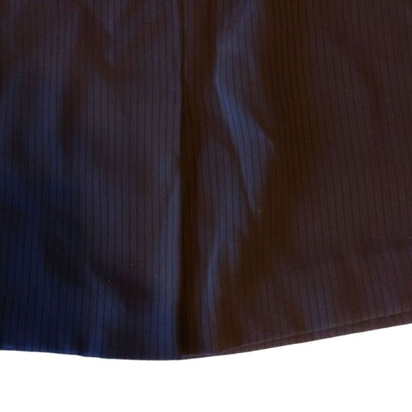 Kasper navy blue pinstripe knee length silky satin lined skirt women's size 6P - Picture 7 of 9